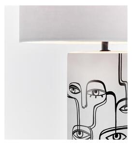 Bijela stolna lampa s printom Markslöjd Family, visina 61,5 cm