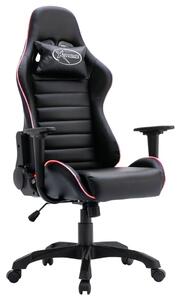 VidaXL Igraća stolica s LED svjetlima crna od umjetne kože