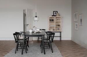 Crni blagovaonski stol Rowico Lotta, 180 x 90 cm