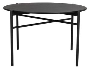 Crni blagovaonski stol od hrastovine Rowico Skye, ø 120 cm