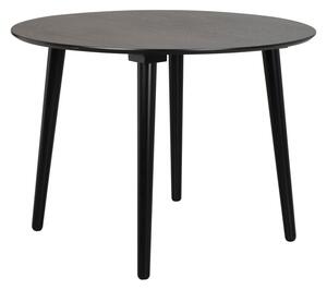 Crni blagovaonski stol Rowico Lotta, ø 106 cm