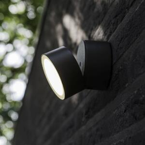 LUTEC Vanjska LED zidna svjetiljka TRUMPET, tamnosiva, Ø 9 cm, metal, IP54, Sivo, Aluminij