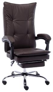 VidaXL Uredska stolica od umjetne kože smeđa