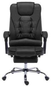 VidaXL Uredska stolica od umjetne kože crna