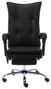 VidaXL Masažna uredska stolica od umjetne kože crna