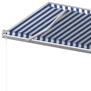 Samostojeća tenda na ručno uvlačenje 600 x 300 cm plavo-bijela