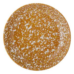 Narančasto-bijeli keramički duboki tanjur Bloomingville Carmel, ø 21 cm