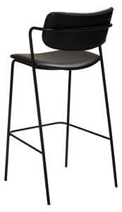 Crna barska stolica od imitacije kože DAN-FORM Denmark Zed, visina 107 cm