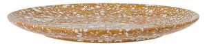 Narančasto-bijeli keramički desertni tanjur Bloomingville Carmel, ø 21 cm