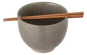 Siva keramička posuda sa štapićima Bloomingville Masami, ø 13 cm