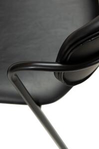 Crna barska stolica od imitacije kože DAN-FORM Denmark Zed, visina 107 cm