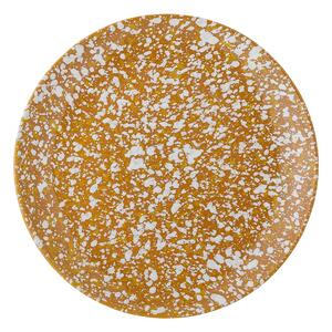 Narančasto-bijeli keramički desertni tanjur Bloomingville Carmel, ø 21 cm
