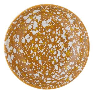 Narančasto-bijeli keramički desertni tanjur Bloomingville Carmel, ø 11 cm