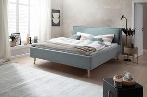Sivo-plavi bračni krevet Meise Möbel Frieda, 160 x 200 cm