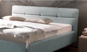 Plavi bračni krevet s podnicom i prostorom za pohranu Meise Möbel Lotte, 160 x 200 cm