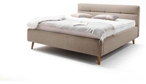 Bež bračni krevet s podnicom i prostorom za pohranu Meise Möbel Lotte, 180 x 200 cm