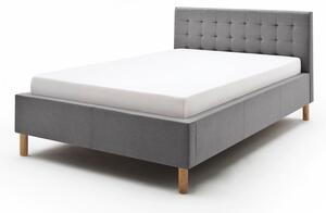 Sivi bračni krevet Meise Möbel Malin, 120 x 200 cm