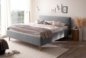 Sivi bračni krevet s podnicom i prostorom za pohranu Meise Möbel Mattis, 160 x 200 cm