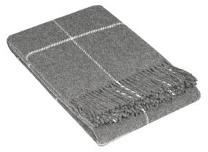 Sivi vuneni prekrivač LANZARETTI Premium, 140 x 200 cm