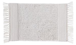 Bijeli pamučni otirač za kupaonicu Kave Home Nilce, 40 x 60 cm