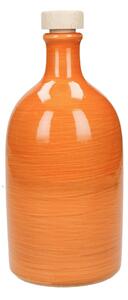 Narančasta keramička boca za ulje Brandani Maiolica, 500 ml