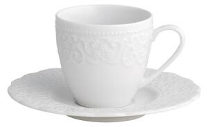 Bijela šalica za kavu s tanjurićem Brandani Gran Gala