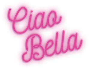 Ružičasti zidni svjetleći ukras Candy Shock Ciao Bella, 40 x 28,5 cm
