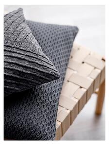 Tamno sivi jastuk od mješavine pamuka i vune Södahl Wave Knit, 40 x 60 cm
