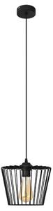 Luster na sajli TORRI 1xE27/15W/230V pr. 23 cm crna