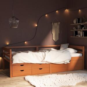 VidaXL Okvir za krevet i ladice/ormarić boja meda 90 x 200 cm borovina