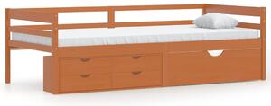 VidaXL Okvir za krevet i ladice/ormarić boja meda 90 x 200 cm borovina