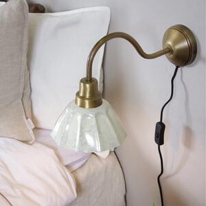 PR Home zidna lampa Ester, prirodno bijela, projekcija 34 cm, metal, Zlato / mjed, Dnevni boravak/blagovaonica, Metal