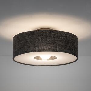 Nowodvorski Lighting Stropna svjetiljka Amarela M, crna melanž, tekstil, E27, prigušiva, Crno, Dnevni boravak/blagovaonica, Tkanina / tekstil