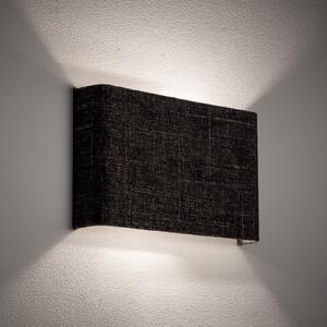 Nowodvorski Lighting Zidna lampa Amarela B, crna melanž, tekstil, G9, prigušiva, Crno, Dnevni boravak/blagovaonica, Tkanina / tekstil, Zidna utičnica iznad/dolje