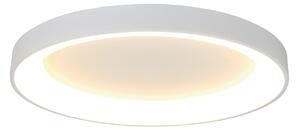 Mantra Iluminación LED stropna svjetiljka Niseko II, CCT, daljinski upravljač, Ø 78 cm, bijela, prigušiva, Bijela, Dnevni boravak/blagovaonica, Aluminij
