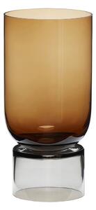 Narančasta staklena vaza Hübsch Amber, visina 32 cm