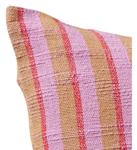 Ružičasto-smeđi pamučni jastuk Hübsch Rita, 50 x 50 cm