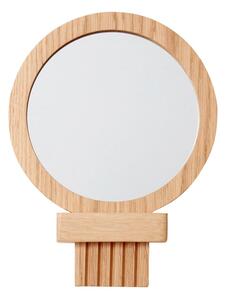 Zidno/kozmetičko ogledalo s okvirom od masivnog drveta ø 14 cm – Hübsch