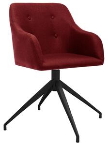 VidaXL Okretne blagovaonske stolice od tkanine 2 kom crvena boja vina