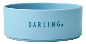 Svijetloplava dječja zdjelica Design Letters Mini Darling, ø 11 cm
