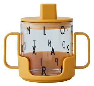 Senf žuta dječja šalica Design Letters Grow With Your Cup