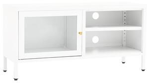 VidaXL TV ormarić bijeli 90 x 30 x 44 cm od čelika i stakla