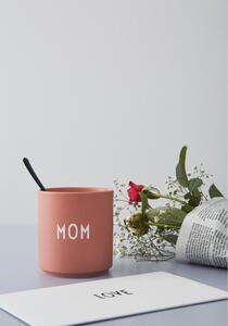 Ružičasta/bež porculanska šalica 300 ml Mom – Design Letters