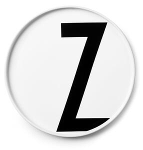 Bijeli porculanski desertni tanjur Design Letters Z, ø 21,5 cm