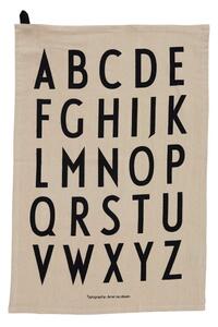 Bež pamučna kuhinjska krpa Design Letters Alphabet, 40 x 60 cm