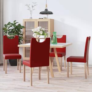 VidaXL Blagovaonske stolice od umjetne kože 4 kom crvena boja vina