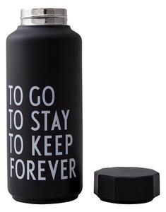 Crna termosica Design Letters Forever, 500 ml
