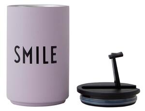 Ljubičasta termo šalica 350 ml Smile – Design Letters