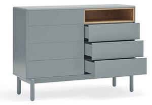 Plava/siva niska komoda 120x90 cm Corvo – Teulat
