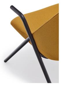 Senf žuta fotelja Teulat Dins, visina 90 cm
